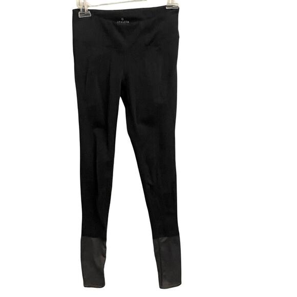 Athleta Black Full Length Leggings Size Small Athleisure Athletic Gym Workout - Picture 1 of 5